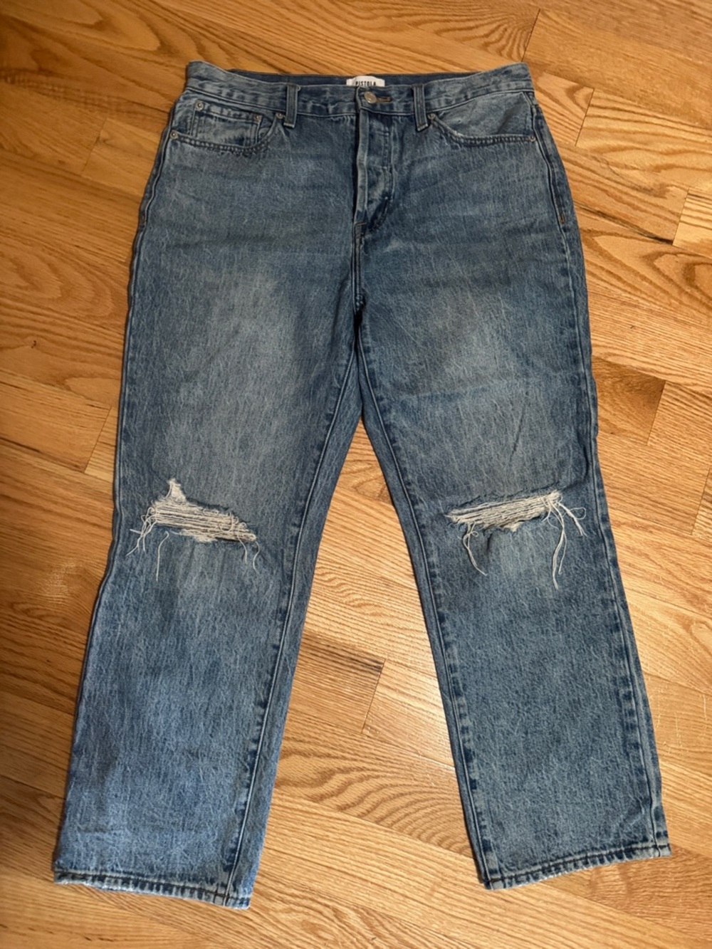 Pistola Women’s Jeans Size 30 High Rise Baggy Fit Distressed